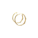 Load image into Gallery viewer, EHE56833. 14k Solid Gold Diamond Baguette Hoops