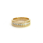 Load image into Gallery viewer, 14k Solid Gold Diamond Ring.
