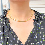 Load image into Gallery viewer, 14K Solid Gold Snake Necklace