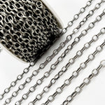 Load image into Gallery viewer, Shop Oxidized Sterling Silver Textured Oval Chain