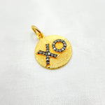 Load image into Gallery viewer, DC822. Diamond Sterling Silver Round "XO" Charm