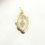 Load image into Gallery viewer, 14K Solid Gold Diamond Organic Charm. GDP468