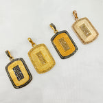 Load image into Gallery viewer, Diamond & Sterling Silver Rectangle Pendant