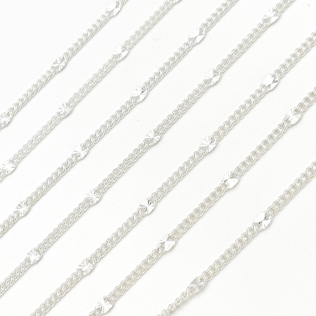 Shop Now Sterling Silver Curb Chain with Marina Link
