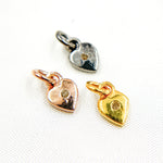 Load image into Gallery viewer, DC138. Diamond Sterling Silver Heart Charm