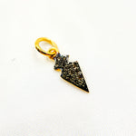 Load image into Gallery viewer, DC357. Diamond Silver Mini Arrow Head Charm
