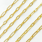 Load image into Gallery viewer, Gold Plated Matt 925 Sterling Silver Flat Long & Short Link Chains
