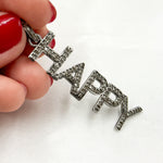 Load image into Gallery viewer, DP596. Diamond Sterling Silver Happy Pendant