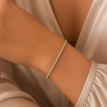 Load image into Gallery viewer, BTL65191. 14K Solid Gold Diamond Tennis Bracelet