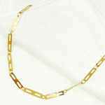 Load image into Gallery viewer, 14K Solid Yellow Gold Mirror Flat Rectangle Link Chain