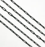 Load image into Gallery viewer, Black Rhodium 925 Sterling Silver  Matte Paperclip Chain. X26BRM

