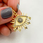 Load image into Gallery viewer, DP651. Diamond Sterling Silver Eye Pendant