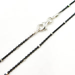 Load image into Gallery viewer, Black Rhodium Sterling Silver Chains with Silver Cubes