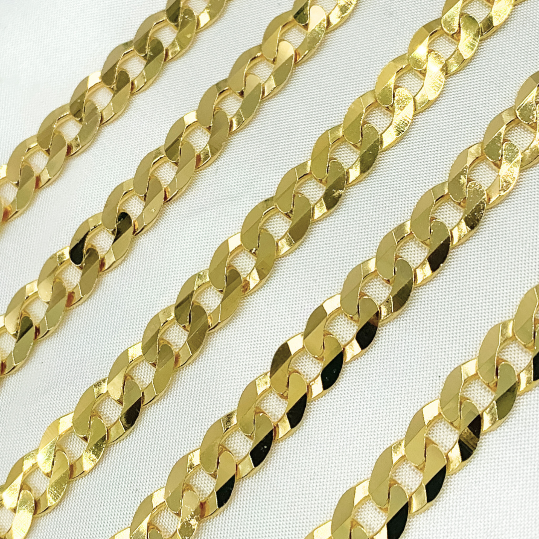Y92GP. Gold Plated 925 Sterling Silver Ultra Flat Round Link Chain