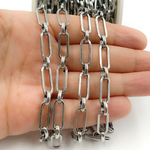 Load image into Gallery viewer, Oxidized Sterling Silver Paperclip Chains