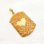 Load image into Gallery viewer, DP187. Diamond Sterling Silver Rectangle Heart Pendant with Gemstone