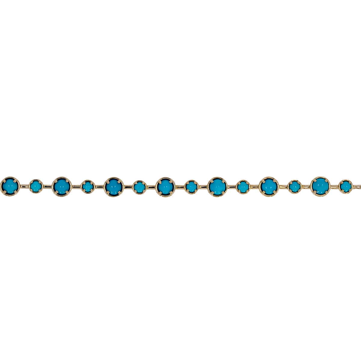 BTZ65118TQ. 14K Solid Gold Gemstone Bracelet