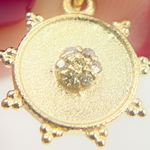 Load image into Gallery viewer, GDP424. 14K Solid Gold Diamond Circle Charm