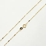 Load image into Gallery viewer, 14K Yellow Solid Gold Flat Bar and Singapore Link Necklace