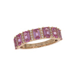 Load image into Gallery viewer, CR97262PS5X3. 14K SolId Gold Diamond & Pink Sapphire Ring
