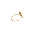 Load image into Gallery viewer, 14k Solid Gold Diamond Flower Ring.