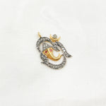 Load image into Gallery viewer, DC1014. Diamond Sterling Silver OM Symbol Pendant with Ruby