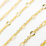 Load image into Gallery viewer, V304GF. 14k Gold Filled Cable and Diamond Cut Marina Link Chain