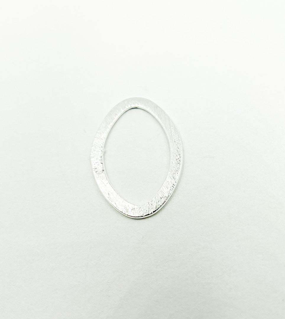 925 Sterling Silver Connector Marquise Shape 15x25mm. BS10
