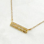 Load image into Gallery viewer, NFE71423. 14K Solid Gold Bar Diamond Necklace