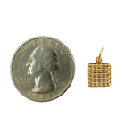 Load image into Gallery viewer, 14K Solid Gold with Diamonds Square Shape Charm. GDP05