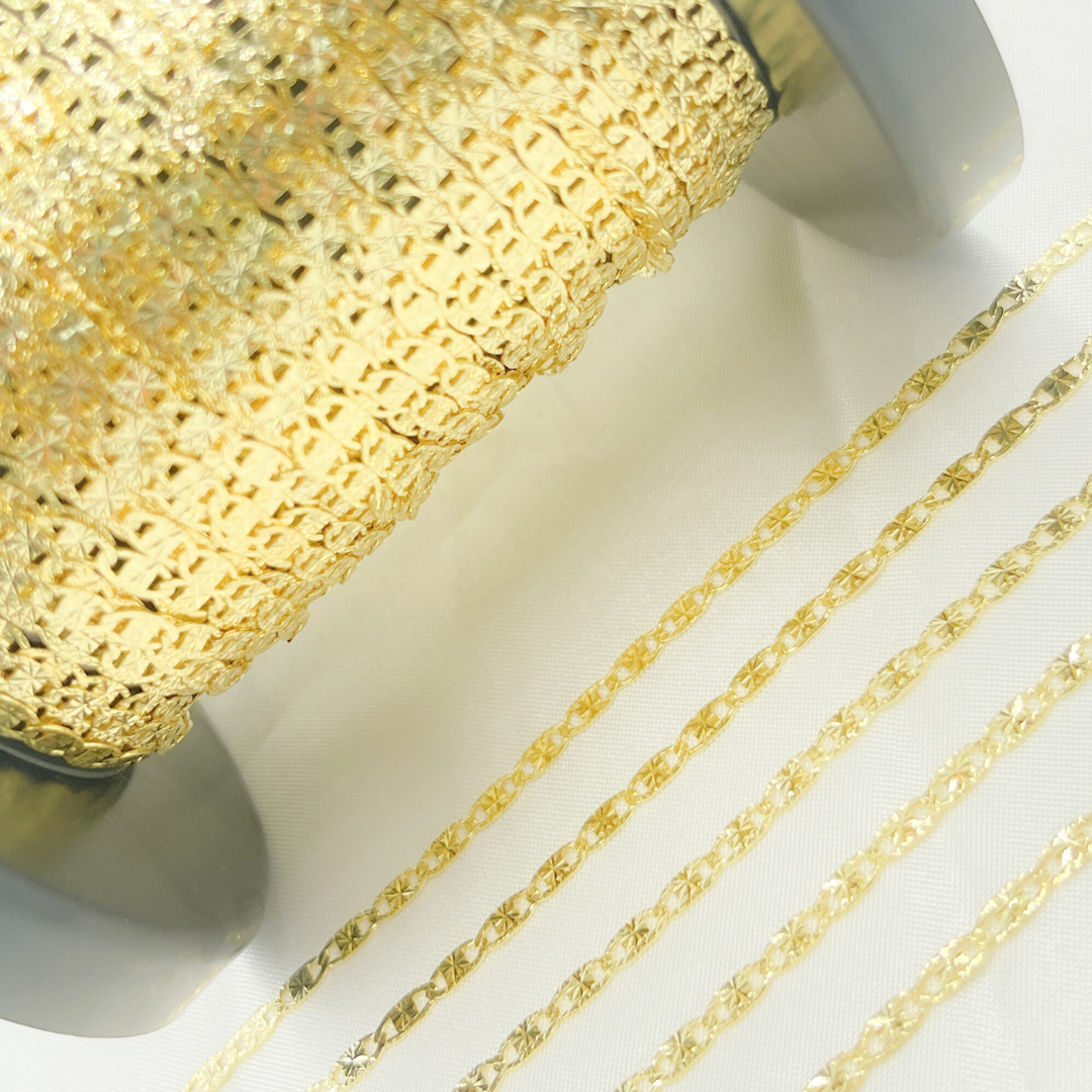 Shop Solid Gold Diamond Cut Marina Link