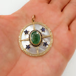 Load image into Gallery viewer, Buy Now 14K Solid Gold Compass Round Pendant