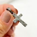 Load image into Gallery viewer, DP308. Diamond Sterling Silver Cross Pendant