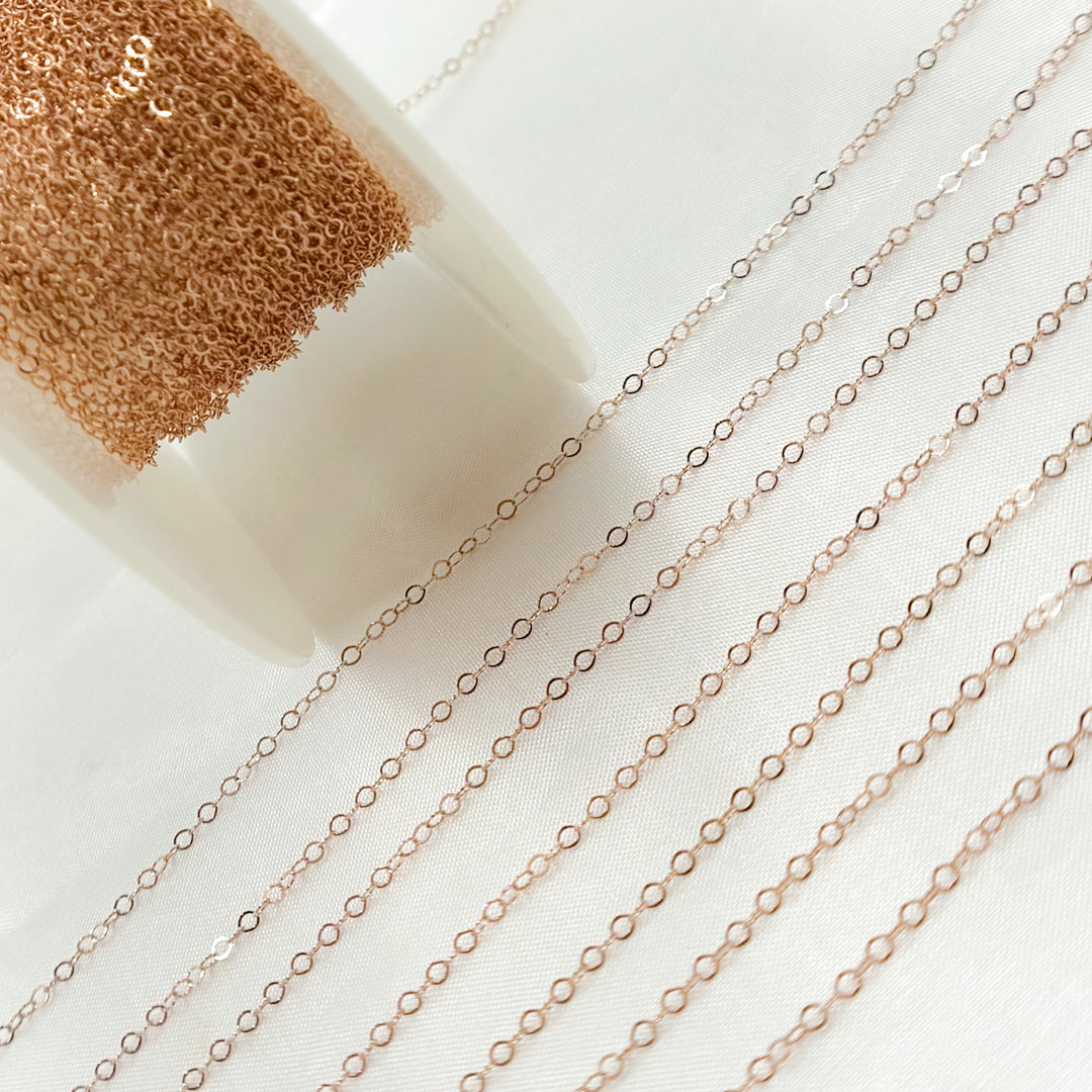 Rose Gold Filled Flat Cable Chain