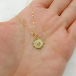 Load image into Gallery viewer, GDP442. 14K Solid Gold Diamond Circle Charm with Star