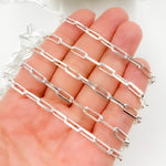 Load image into Gallery viewer, Sterling Silver Diamond Cut Paperclip Chain