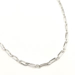 Load image into Gallery viewer, Buy Sterling Silver Flat Long and Short Links Necklace