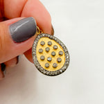 Load image into Gallery viewer, Silver Drop Pendant with Gemstone