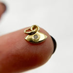 Load image into Gallery viewer, DC027. Diamond & Sterling Silver Evil Eye Charm