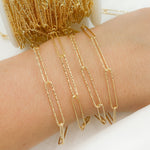 Load image into Gallery viewer, V2GP. Gold Plated 925 Sterling Silver Diamond Cut Paperclip Link Chain