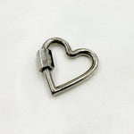 Load image into Gallery viewer, DC1002. Sterling Silver Heart Screw Clasp