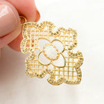 Load image into Gallery viewer, DP330. Diamond Sterling Silver Fancy Shape Pendant with Gemstone