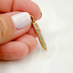 Load image into Gallery viewer, DC679. Diamond Black Rhodium Sterling Silver Spike Charm