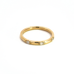 Load image into Gallery viewer, 14K Solid Gold Diamond Baguette Ring.