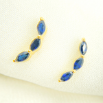 Load image into Gallery viewer, EFF51815BS. 14k Solid Gold Blue Sapphire Studs