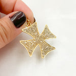 Load image into Gallery viewer, DP021. Diamond Sterling Silver Cross Pendant
