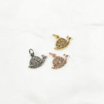 Load image into Gallery viewer, Sterling Silver Snail Charm with Gemstones