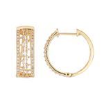 Load image into Gallery viewer, DER00417. 14K Solid Gold Diamond Hoops