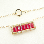 Load image into Gallery viewer, NFN71044. 14k Solid Gold Diamond & Gemstone Necklace
