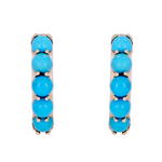 Load image into Gallery viewer, Shop 14K Solid Gold Turquoise Hoops